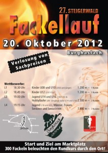 Fackellauf TSV Burghaslach 2012 Werbeflyer