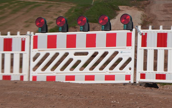 Kran an der Kettenbrücke in Bamberg wird abgebaut