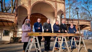 Musikpavillon auf Wilde Rose-Keller wird saniert. Pavillon Bierkeller