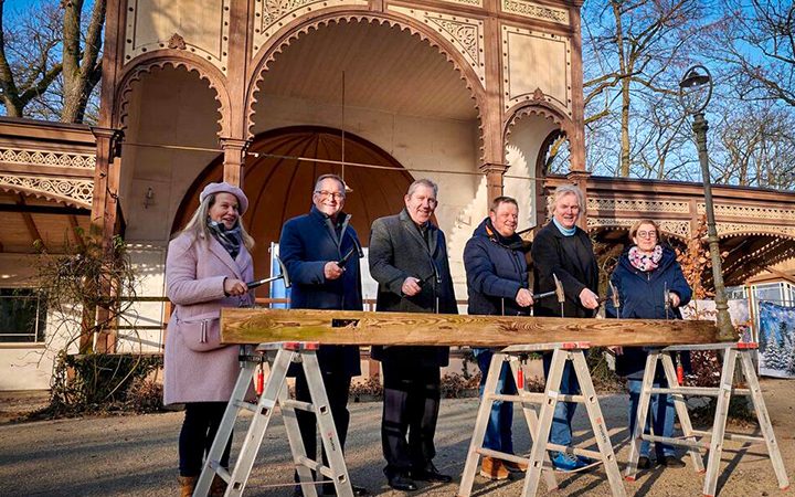 Musikpavillon auf Wilde Rose-Keller wird saniert. Pavillon Bierkeller