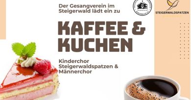 Einladung zum 2. Kaffee & Kuchen Konzert des Gesangvereins im Steigerwald
