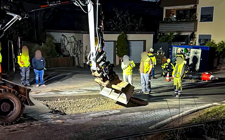 Gasleitung beschädigt – Thüngfeld ab sofort dicht!