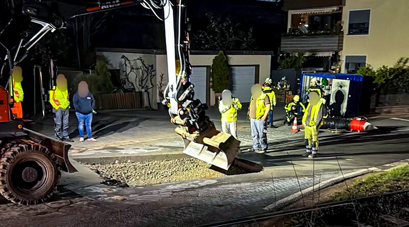 Gasleitung beschädigt – Thüngfeld ab sofort dicht!