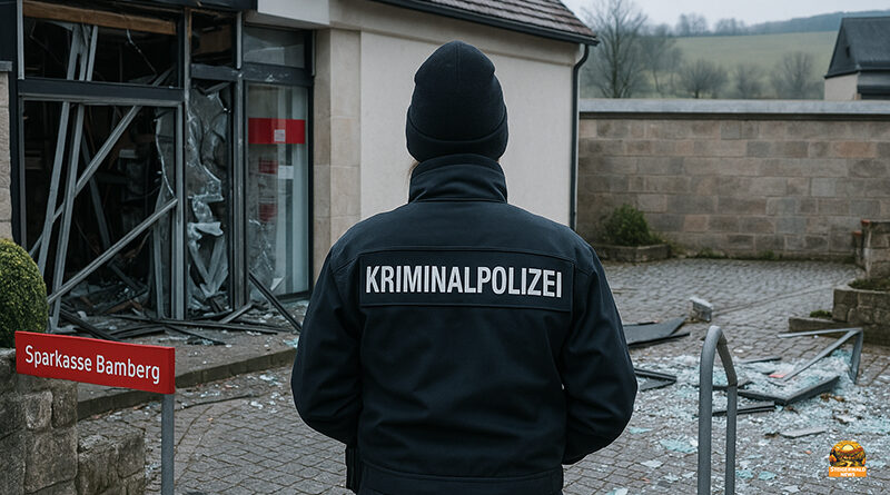 Geldautomat in Ebrach gesprengt – Täter flüchten in dunklem Auto