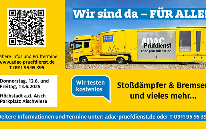 ADAC-Prüftruck macht Halt in Höchstadt - Kostenlose Fahrzeugchecks für alle