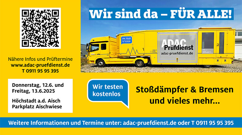 ADAC-Prüftruck macht Halt in Höchstadt - Kostenlose Fahrzeugchecks für alle