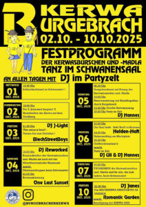 Kerwa Burgebrach 2025 - Das Programm