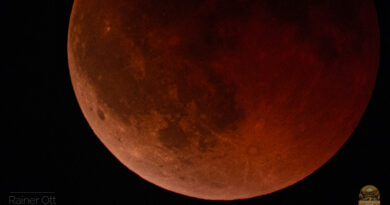Blutmond verzauberte den Himmel über dem Steigerwald