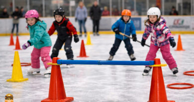 Drei-Franken-Grundschule auf dem Eis - Sicherer Start in den Wintersport. Für die Schulfamilie der Drei-Franken-Grundschule Geiselwind ging es kürzlich statt ins Klassenzimmer auf die Eisfläche