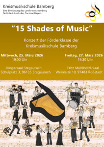 15 Shades of Music - Förderklasse der Kreismusikschule lädt zu zwei Konzerten ein. Stegaurach und Roßstadt