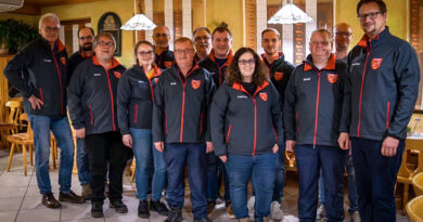 Die Schlüsselfelder Blasmusik freut sich über neue Softshell-Jacken. Möglich wurde die Anschaffung durch die großzügige Spende zweier Privatpersonen.