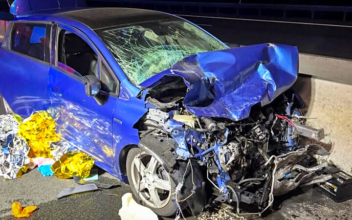 Unfall auf der Autobahn bei Schlüsselfeld - Zwei Verletzte und kurzzeitige Vollsperrung