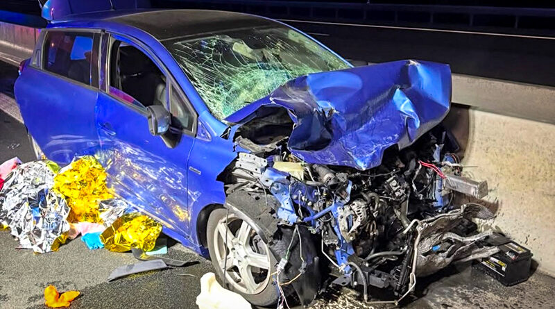 Unfall auf der Autobahn bei Schlüsselfeld - Zwei Verletzte und kurzzeitige Vollsperrung