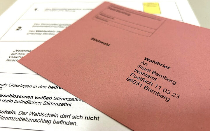 Stichwahl Bamberg 2026: Am 22. März wird der neue Oberbürgermeister gewählt. Hier gibt es alle wichtigen Infos zu Briefwahl, Fristen, Wahllokal und Unterlagen.