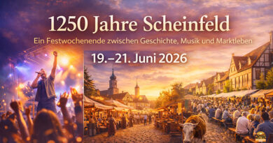 1250 Jahre Scheinfeld - Jubiläumswochenende vom 19. bis 21. Juni 2026 Festwochenende zum Jubiläum