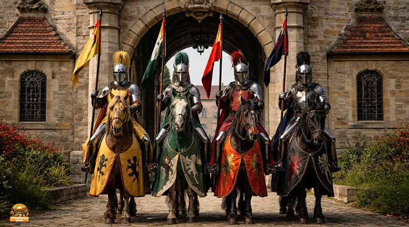 Ritterspiele halten Einzug auf Schloss Weissenstein. Schlossherrin Dr. Damiana Gräfin von Schönborn-Wiesentheid. Turnier