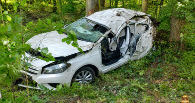 Bei einem schweren Unfall auf der Kreisstraße zwischen Ilmenau und Burggrub kam ein Autofahrer ums Leben. Die Feuerwehr Geiselwind war mehrere Stunden im Einsatz.