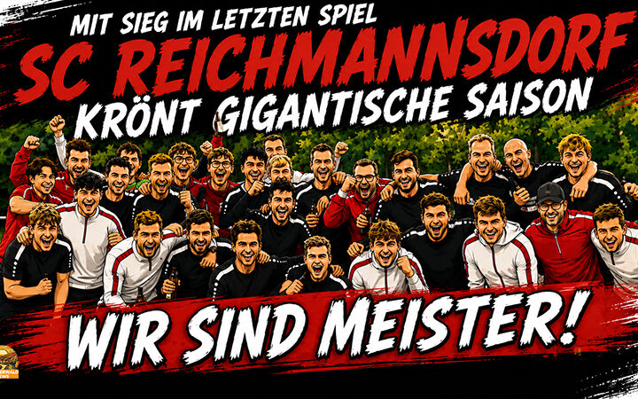 SC Reichmannsdorf ist Meister der Bamberger Kreisliga. Aufstieg in die Bezirksliga. Gruppenfoto der Fußballmannschaft