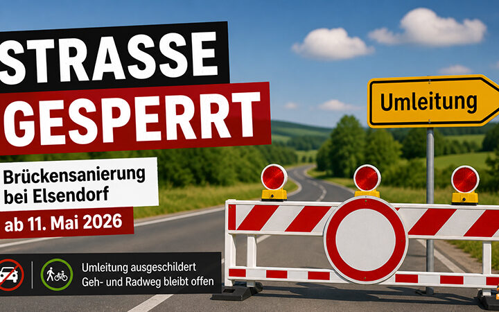 Vollsperrung bei Elsendorf - Kreisstraße BA 50 wird wegen Brückensanierung gesperrt
