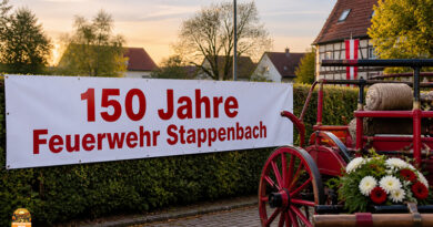 Die Freiwillige Feuerwehr Stappenbach hat ihr 150-jähriges Bestehen mit einem großen Festwochenende gefeiert. Von Donnerstag bis Sonntag stand der Ort ganz im Zeichen des Jubiläums.