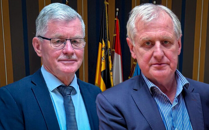 Wolfgang Möhrlein und Bruno Kellner vertreten Landrat Johannes Maciejonczyk