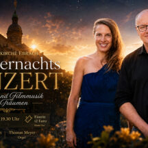 Sommernachtskonzert in Ebrach: Klassik und Filmmusik in der Klosterkirche mit Svenja Weierich und Thomas Meyer