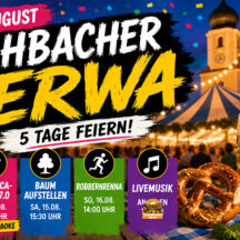 Die Aschbacher Kerwa 2026 findet vom 13. bis 17. August statt. Hier gibt's das komplette Programm mit Bieranstich, Mallorca-Party, Robbernrenna und Livemusik.