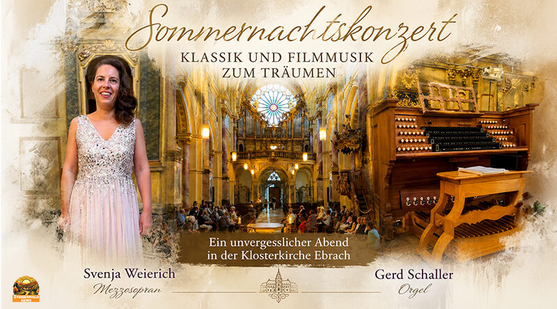 Das Sommernachtskonzert in der Klosterkirche Ebrach begeisterte mit Svenja Weierich und Gerd Schaller. Ein stimmungsvoller Abend voller Klassik, Filmmusik und großer Emotionen.