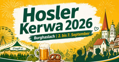 Hosler Kerwa 2026: Burghaslach feiert vom 2. bis 7. September
