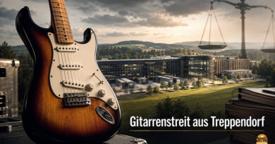 Musikhaus Thomann aus Treppendorf und Fender streiten um die Stratocaster-Form. Warum der Rechtsstreit für die internationale Gitarrenbranche wichtig werden könnte.