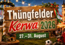 Die Thüngfelder Kerwa findet vom 27. bis 31. August 2026 statt. Alle Termine zu Musik, Fußball, Baumaufstellen, Mittagstisch und Karpfen im Überblick.