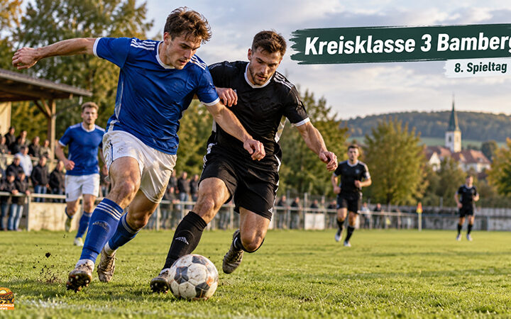 Der 8. Spieltag der Kreisklasse 3 Bamberg - FC Thüngfeld feiert gegen Mühlhausen den ersten Saisonsieg, während Burghaslach, Pommersfelden und Burgebrach II Niederlagen hinnehmen müssen.