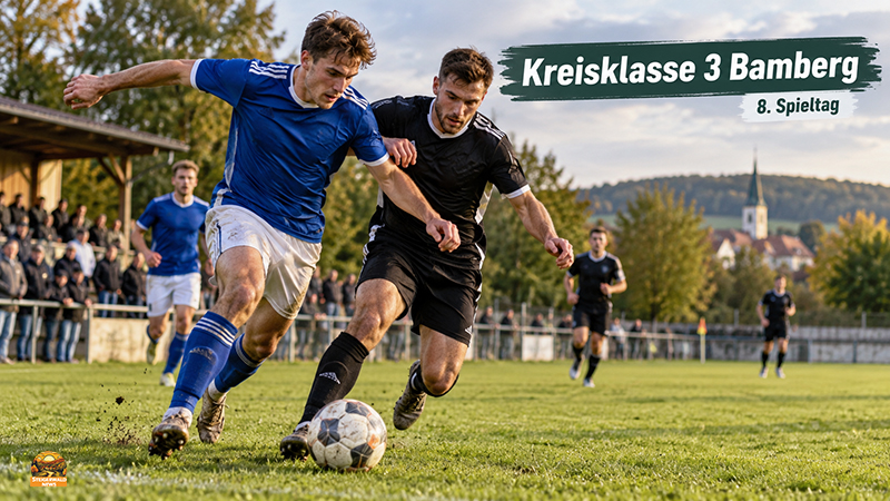 Der 8. Spieltag der Kreisklasse 3 Bamberg - FC Thüngfeld feiert gegen Mühlhausen den ersten Saisonsieg, während Burghaslach, Pommersfelden und Burgebrach II Niederlagen hinnehmen müssen.