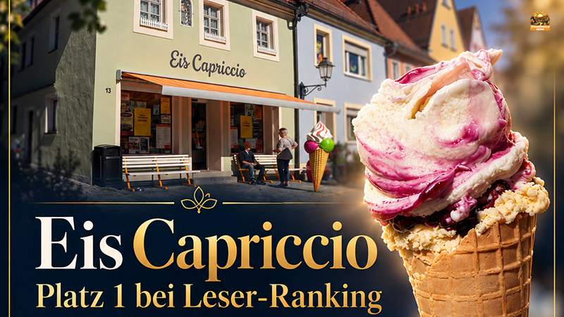 Eisdiele Eis Capriccio aus Schlüsselfeld landet bei Franken-Ranking auf Platz 1