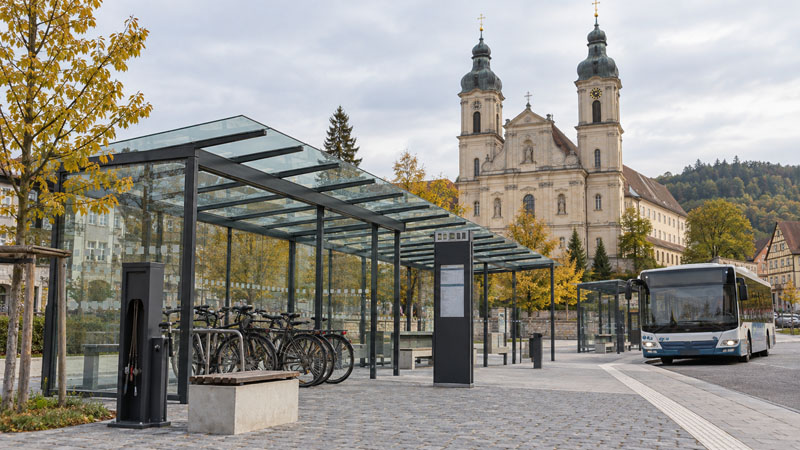 Neue Mobilstation in Ebrach: Bus, Rad und Denkmalschutz unter einem Dach