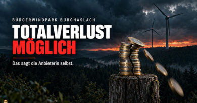 Bürgerwindprojekt Burghaslach Markt Taschendorf Bürgerinformationsveranstaltung im Tannenhof Schorr in Markt Taschendorf und in der Kulturtankstelle Burghaslach. Risiken der Bürgerbeteiligung. Aktuellere Bautenstand