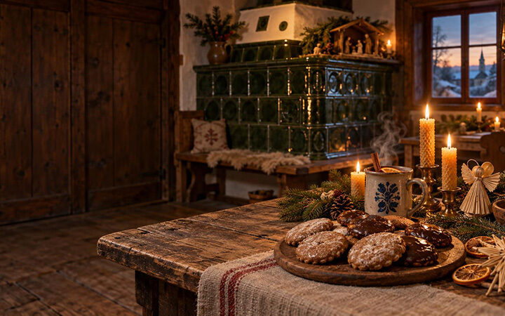Advent im Freilandmuseum Bad Windsheim: Termine vom 28. November bis 13. Dezember 2026 mit Adventsbäckerei, Konzerten, Basteln und Weihnachtsspiel.
